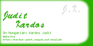 judit kardos business card